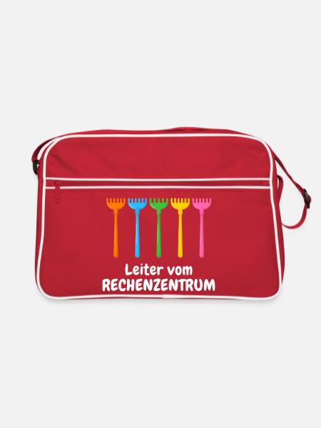 Rechenzentrum Gärtner Baumschule Hobbygärtner - Retro Tasche - Rot/Weiß