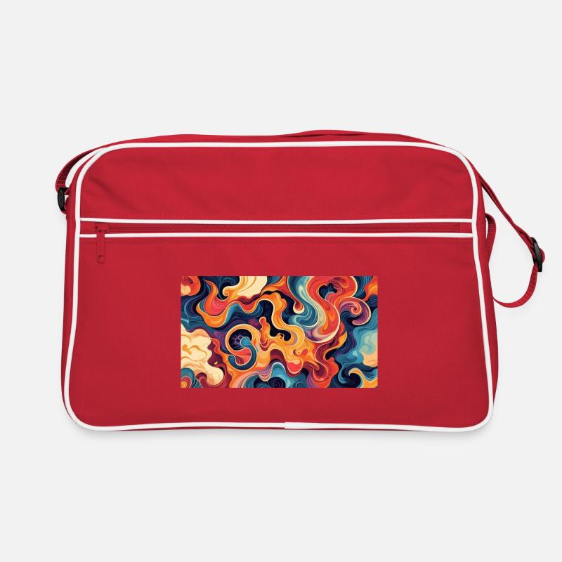 Vibrant Fluid Abstract Artwork Retro Bag