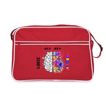 Brain, Creativity and Logic - Retro Bag - red/white - Front