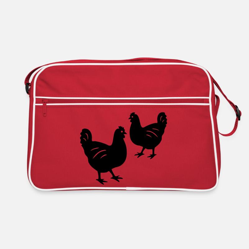 Hühner Retro Tasche