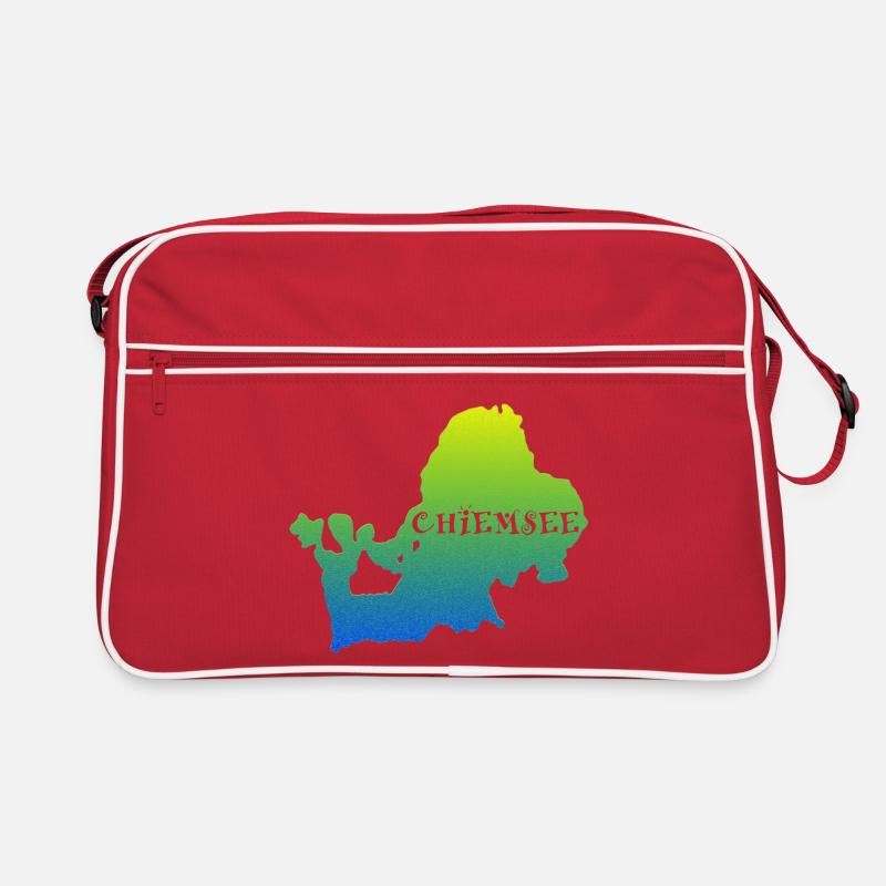 bayerischer See Silhouette Retro Tasche