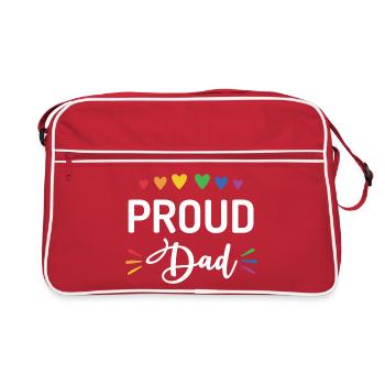 Stolzer Papa - Retro Tasche - Rot/Weiß - Vorne