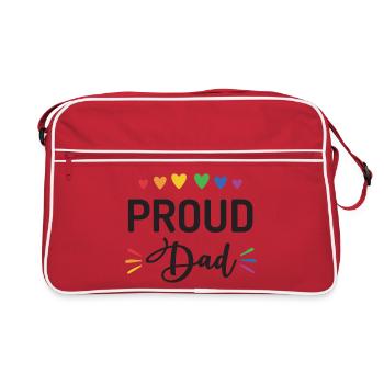 Papa fier - Sac Retro - rouge/blanc - Devant