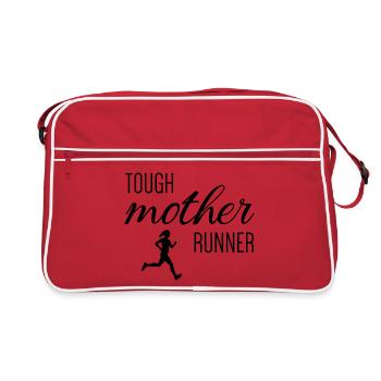 Tough Mother Runner - Retro Tasche - Rot/Weiß - Vorne
