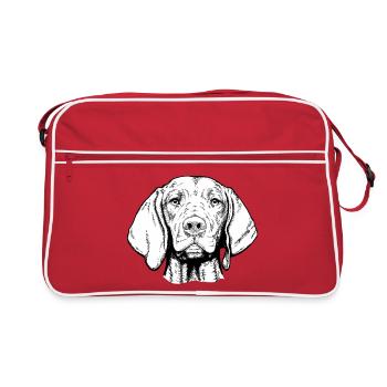 Magyar Viszla Shorthair 01 bk - Retro Bag - red/white - Front