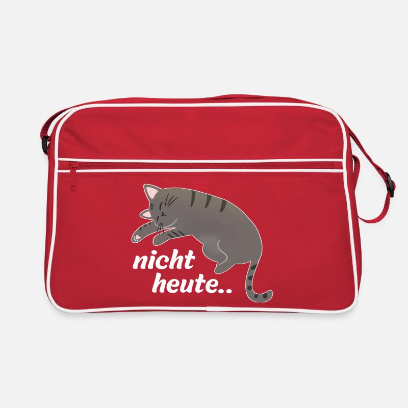 Nicht heute Katze Retro Tasche
