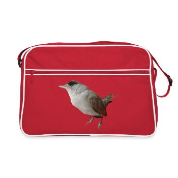 Casquette noire mâle - Sac Retro - rouge/blanc - Devant
