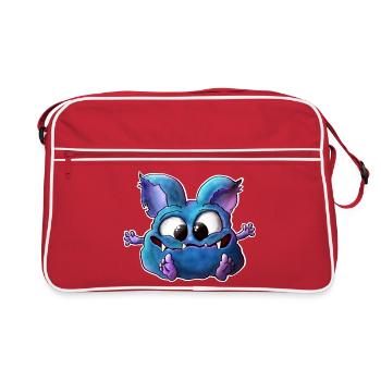 let yourself be hugged.... Cuddly Monster - Retro Bag - red/white - Front