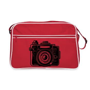 Dessin de l’appareil photo - Sac Retro - rouge/blanc - Devant