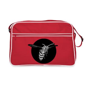 Guêpe - Abeille - Insecte - Sac Retro - rouge/blanc - Devant