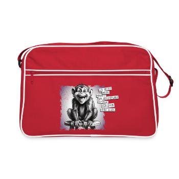 I don't always have to be the center of attention - Retro Bag - red/white - Front