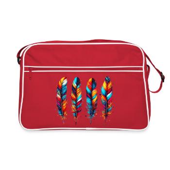 Plume - Sac Retro - rouge/blanc - Devant