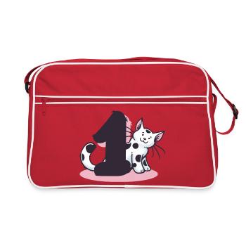Chat numéro 1 - Sac Retro - rouge/blanc - Devant