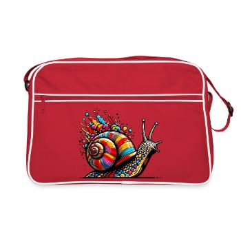 Escargot - Sac Retro - rouge/blanc - Devant