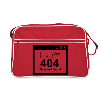 404 Sleep Not Found - Nerd Parents Design - Sac Retro - rouge/blanc - Devant