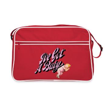 J’ai un bébé style rétro rose - Sac Retro - rouge/blanc - Devant