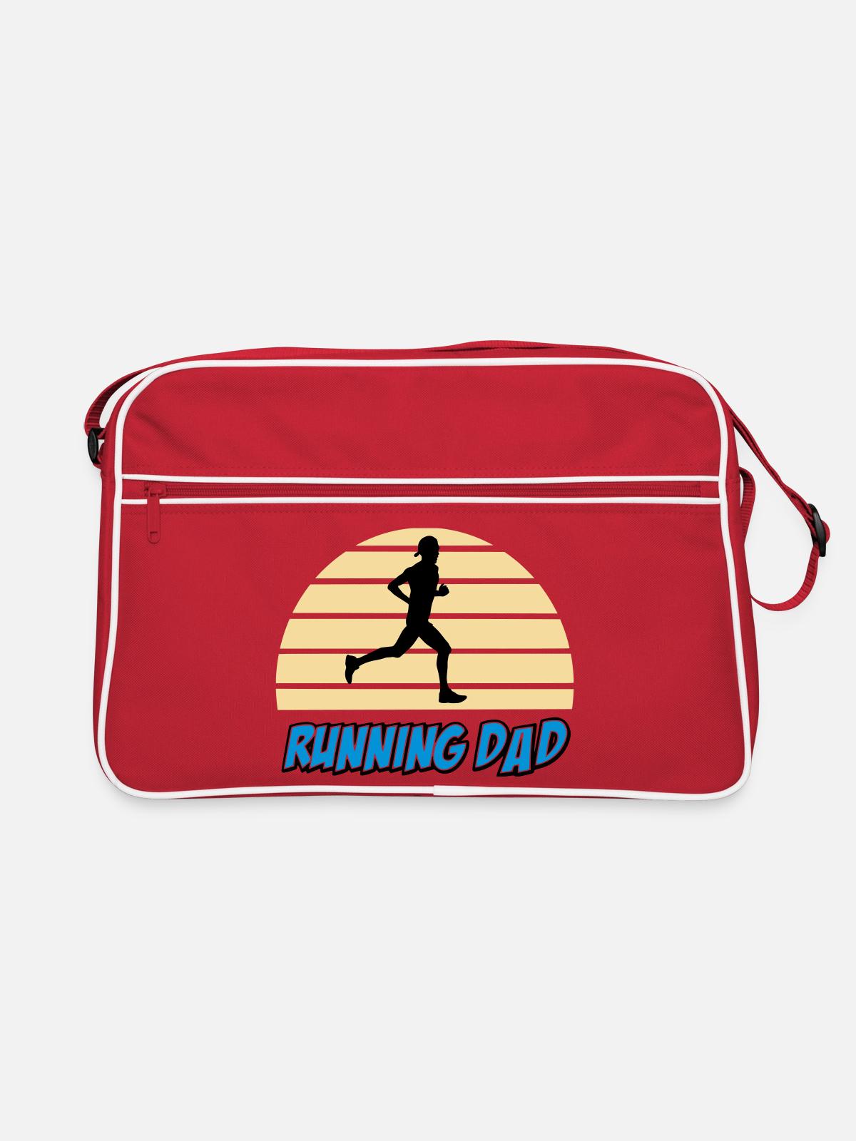 Running dad - Sac Retro - rouge/blanc - Devant