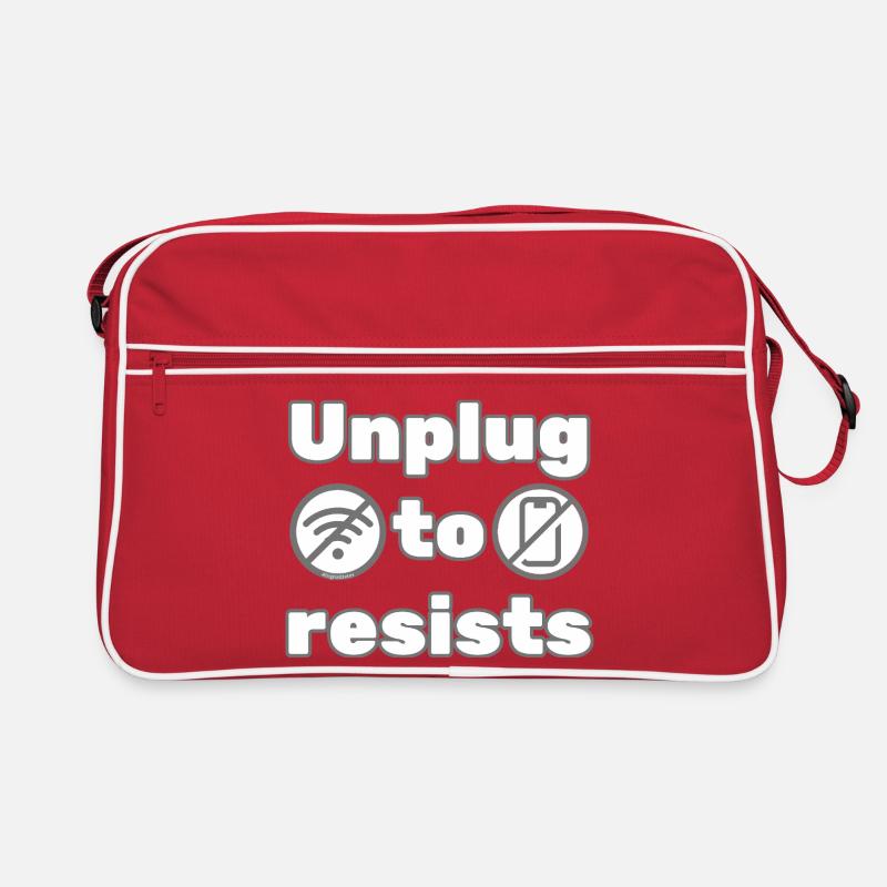 Unplug to Resist – DigitalDetox Statement Design Retro Tasche