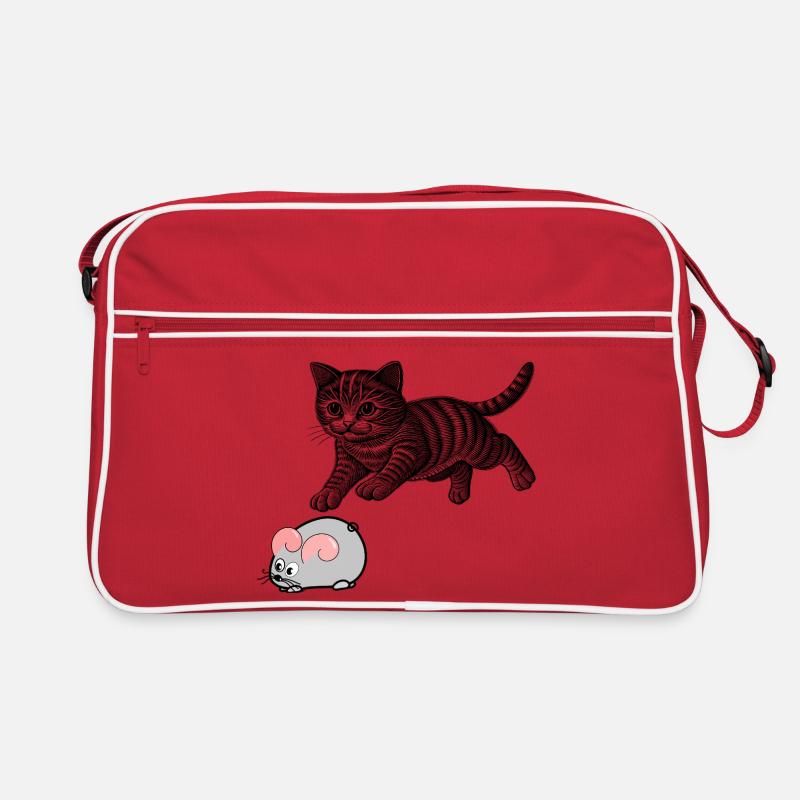 jeu du chat et de la souris - Sac Retro - rouge/blanc
