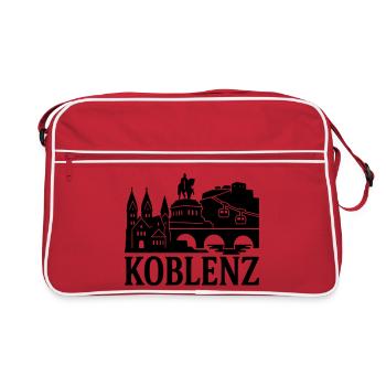 Silhouette de Coblence - Sac Retro - rouge/blanc - Devant