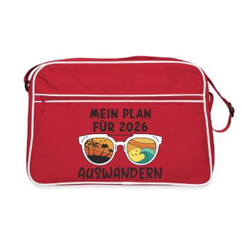 Emigrate 2026 Emigrant Farewell Party - Retro Bag - red/white - Front