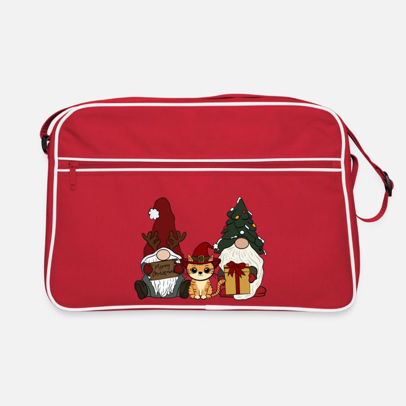 Cat with gnome Retro Bag