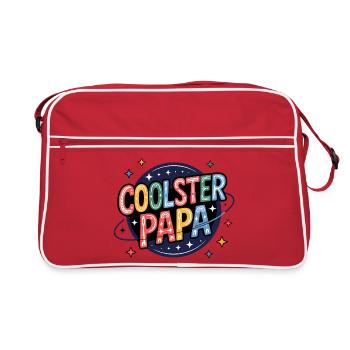 Coolest Dad - Imprimé papa rétro coloré - Sac Retro - rouge/blanc - Devant
