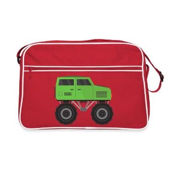 Monstertruck - Retro Tasche - Rot/Weiß - Vorne
