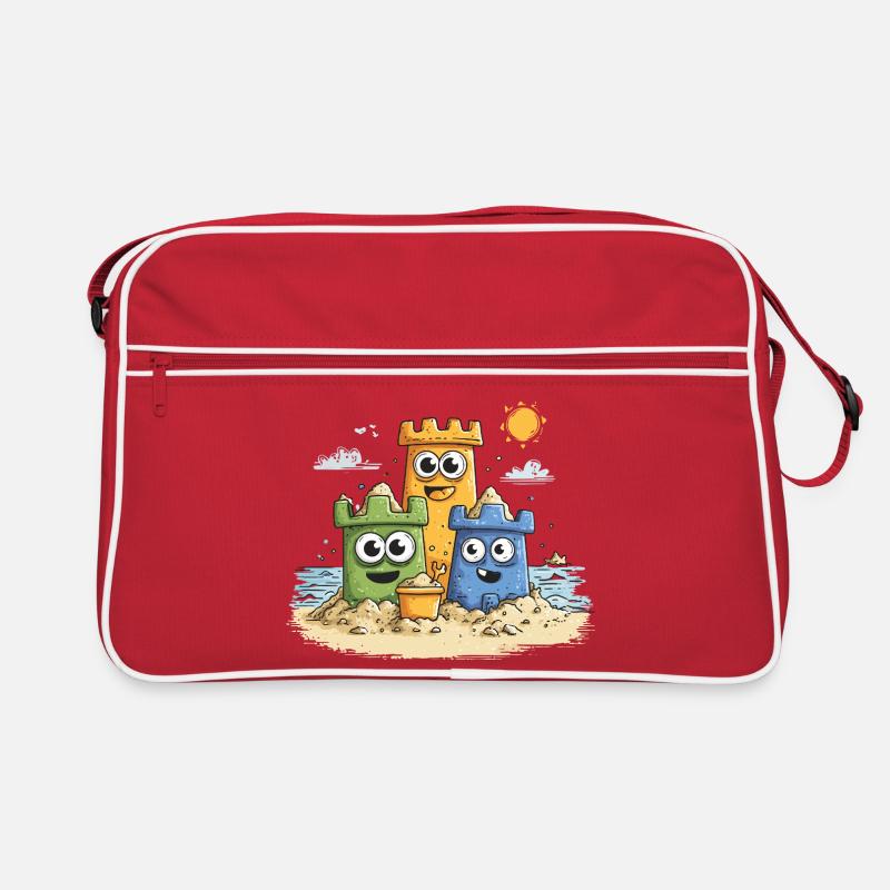 Sandbox heroes on the beach Retro Bag