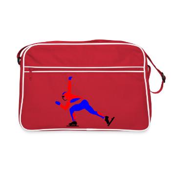 speed skating - Retro Bag - red/white - Front