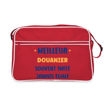 Meilleur Douanier - Sac Retro - rouge/blanc - Devant