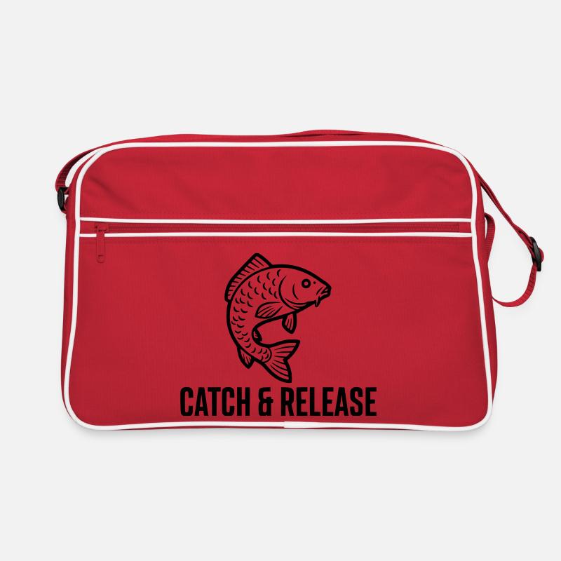 Catch and Release Carp Fishing Saying Retro Bag