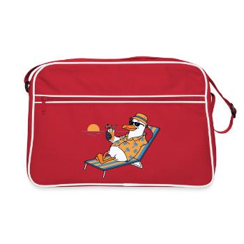 Sunny Beach Penguin Hawaii - Retro Bag - red/white - Front