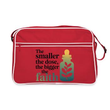 Homeopathy Smaller Dose Bigger Faith Professional  - Retro Bag - red/white - Front