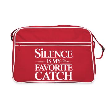 Silence Is My Favorite Catch Statement - Retro Bag - red/white - Front