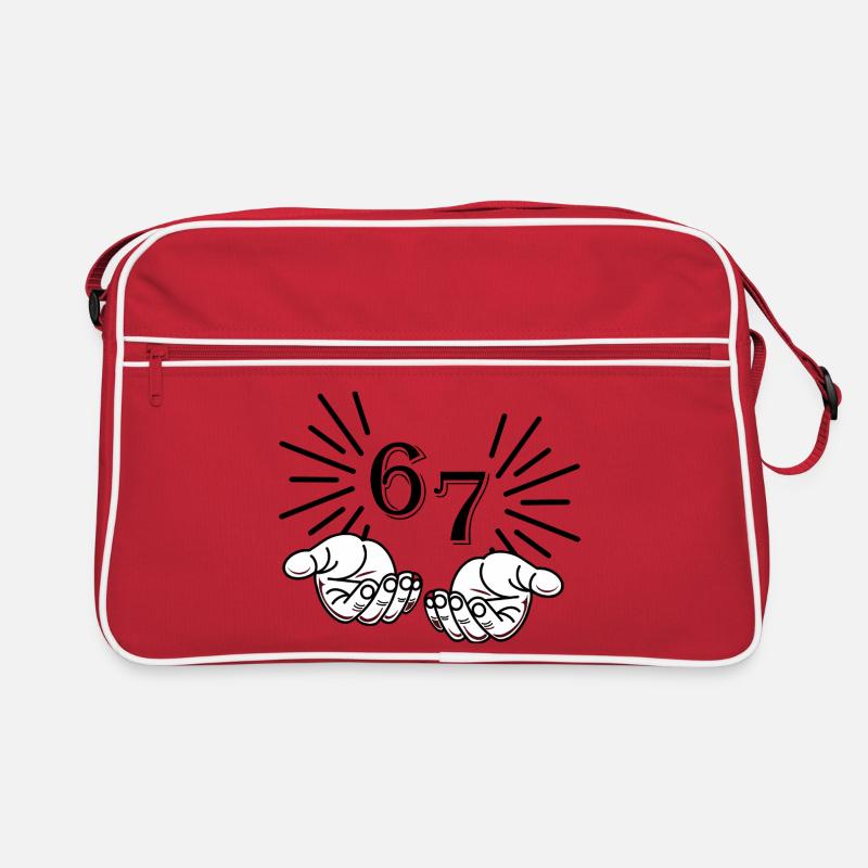 67 Meme Hands, Viral Statement Design Retro Bag