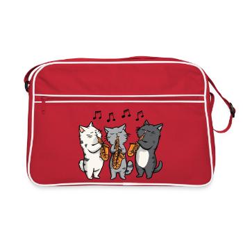 Jazz Cats Trio Saxophone - Sac Retro - rouge/blanc - Devant