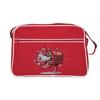 Angry mailbox outbreak - Retro Bag - red/white - Front