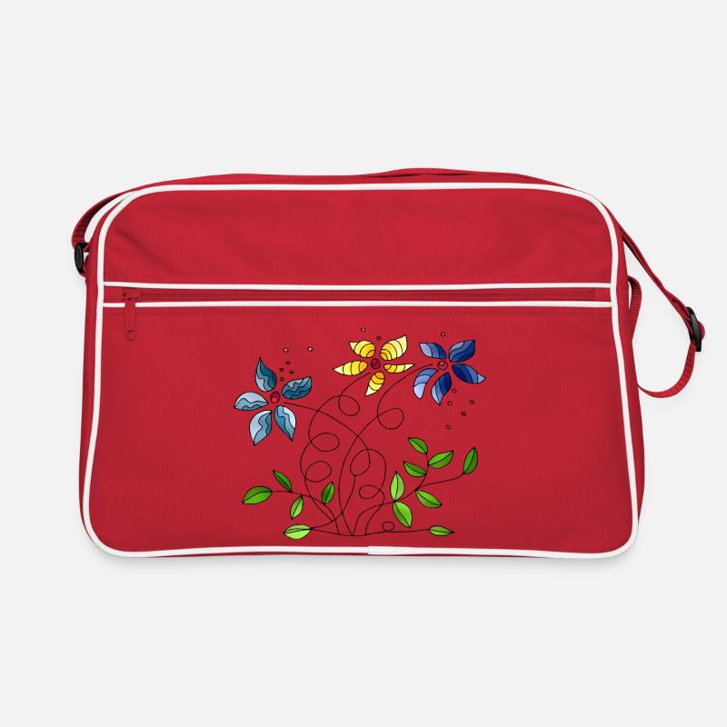 Blumen Retro Tasche
