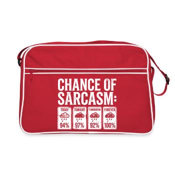 Affichage météo de probabilité sarcasme - Sac Retro - rouge/blanc - Devant