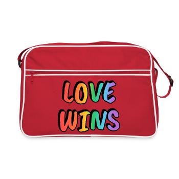 Love Wins Rainbow Gradient - Retro Bag - red/white - Front