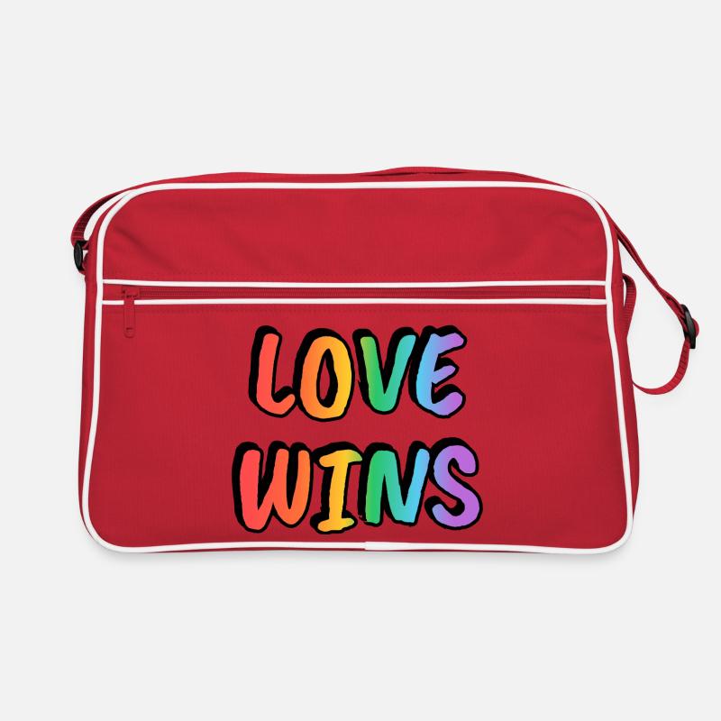 Love Wins Rainbow Gradient Retro Bag