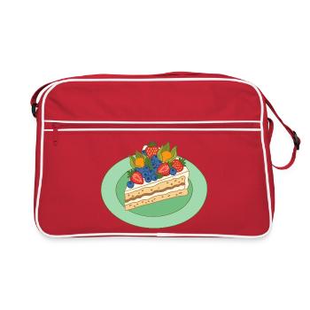 Fruity cake splendour - Retro Bag - red/white - Front