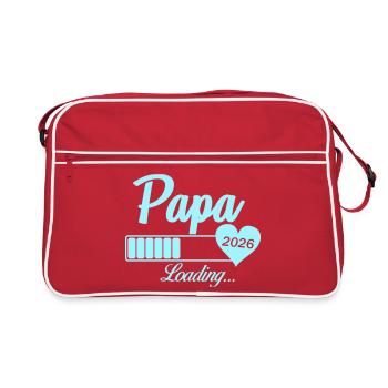 Papa Loading 2026 Heart - Retro Bag - red/white - Front