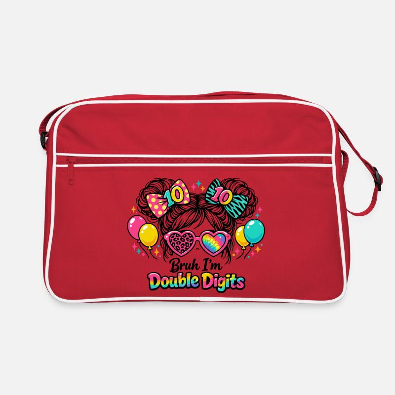 Geburtstag 10-jähriges Mädchen Bruh zweistelliger Spaß Retro Tasche