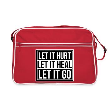 Let It Hurt Let It Heal Let It Go Inspirational - Retro Bag - red/white - Front