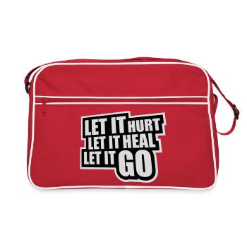 Let It Hurt Let It Heal Let It Go Inspirational - Retro Bag - red/white - Front