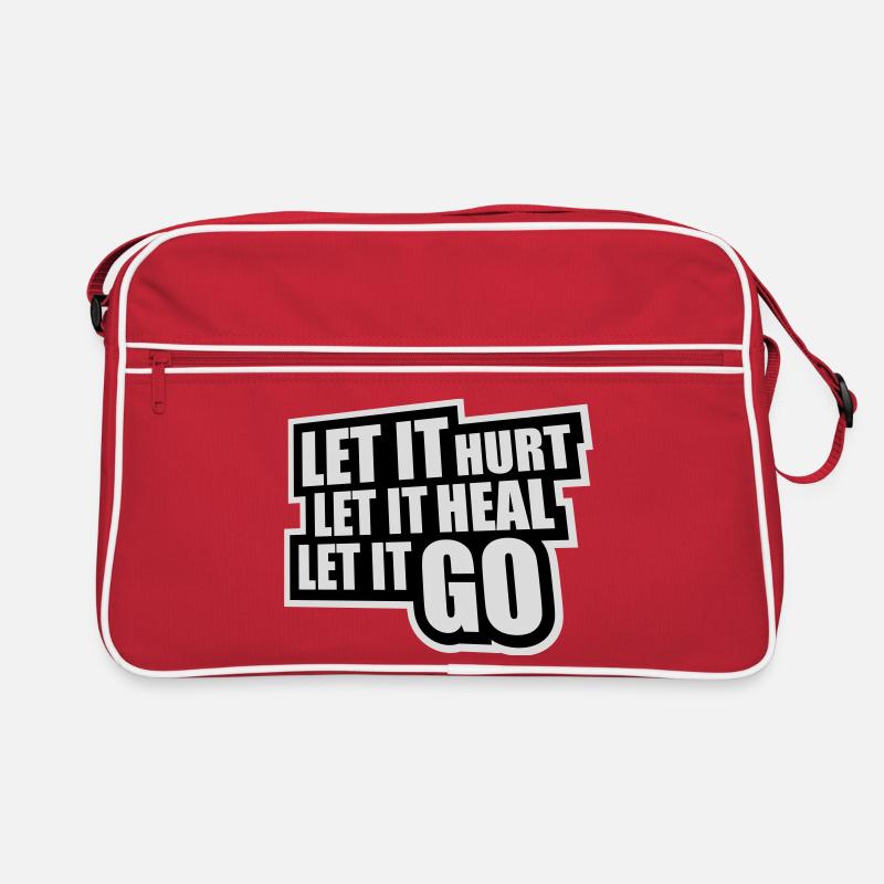 Let It Hurt Let It Heal Let It Go Inspirational Retro Bag