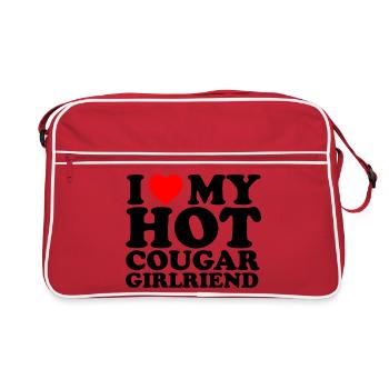 Red Heart Handwritten Love - Retro Bag - red/white - Front