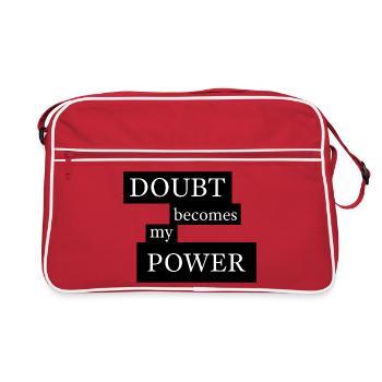 Le doute devient mon pouvoir - Sac Retro - rouge/blanc - Devant